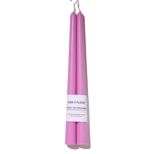 Beeswax Soy Blend Taper Candles | Fuchsia