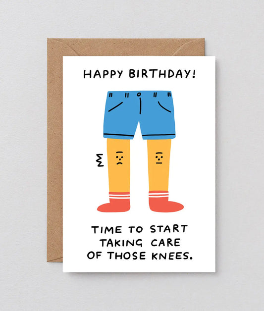 Take Care of the Knees | Birthday Card