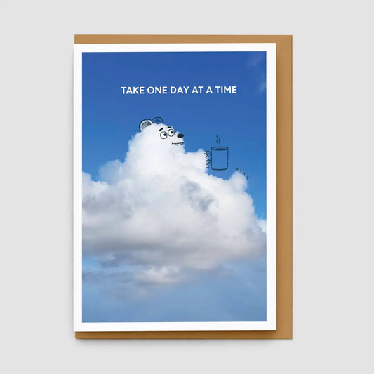 One Day At A Time Cloud | Blank Card