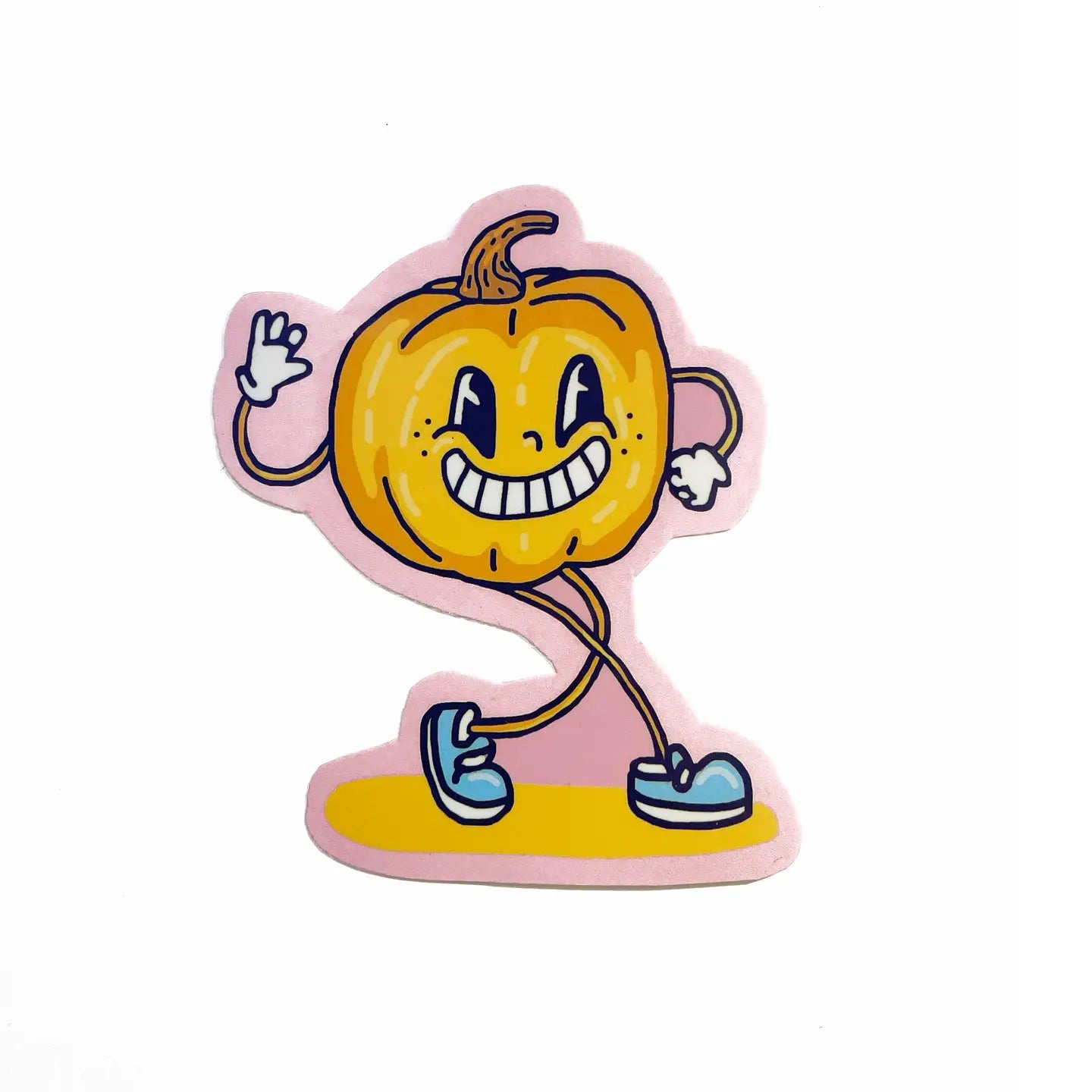 Retro Pumpkin Guy Sticker