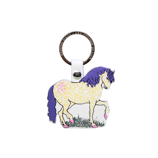 Horse Leather Keychain | Cream
