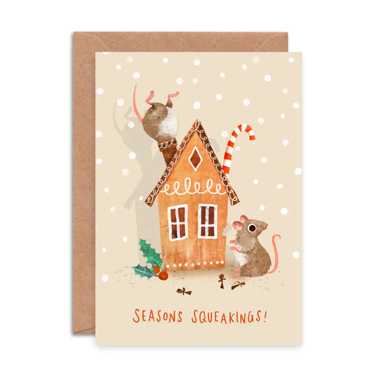 Gingerbread Mouse | Christmas Card