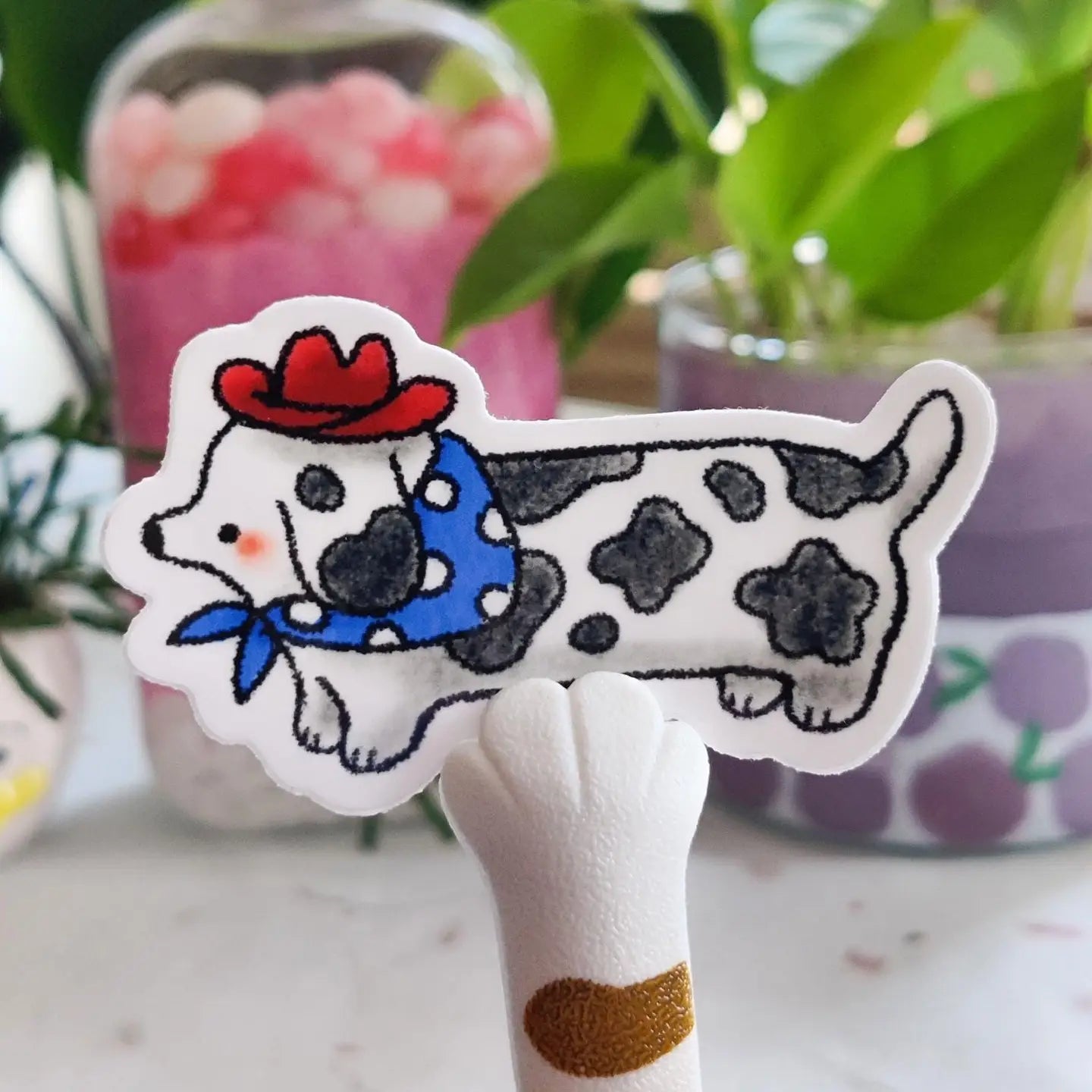 Cowboy Weiner Dog Sticker - Warm Gift Shop