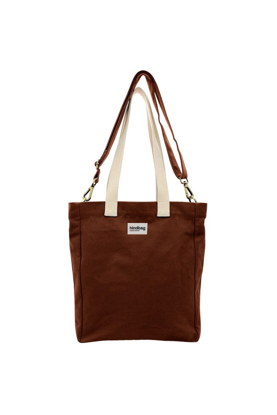 Hindbag | Paul Vertical Tote Bag Chocolate