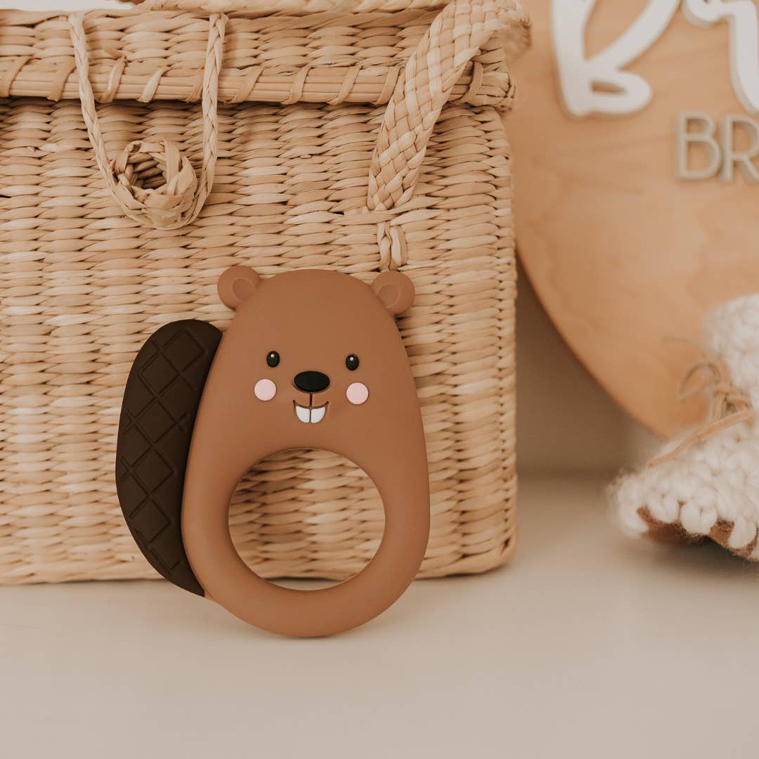 Brown Beaver Teether - Warm Gift Shop