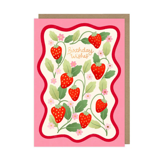 Strawberry Foil | Birthday Card