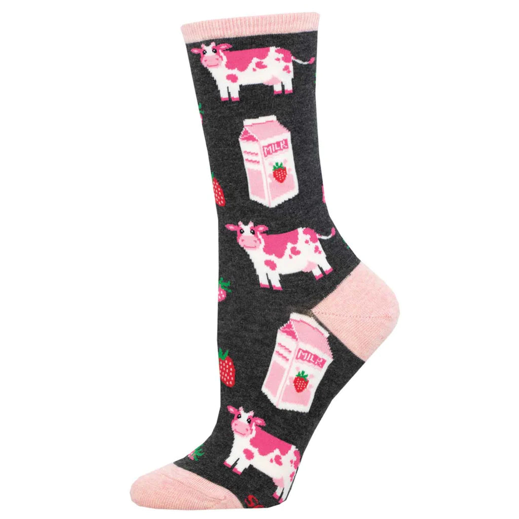 Ladies Socks | Strawberry Milk