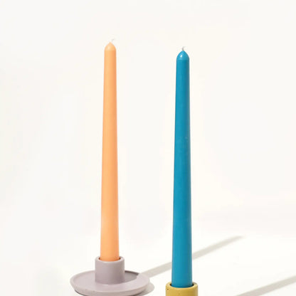 Mesa Concrete Candlestick Holder | Canary Yellow