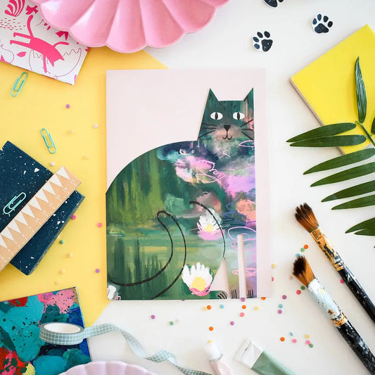 Clawed Monet Cat | Blank Card