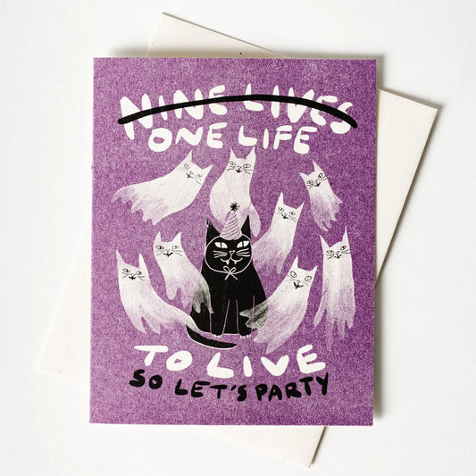 Nine Lives/One Life to Live | Birthday Card