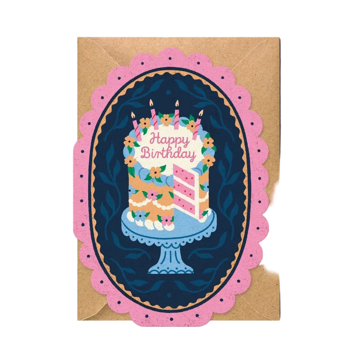 Pink Frame Cake | Birthday Card - Warm Gift Shop