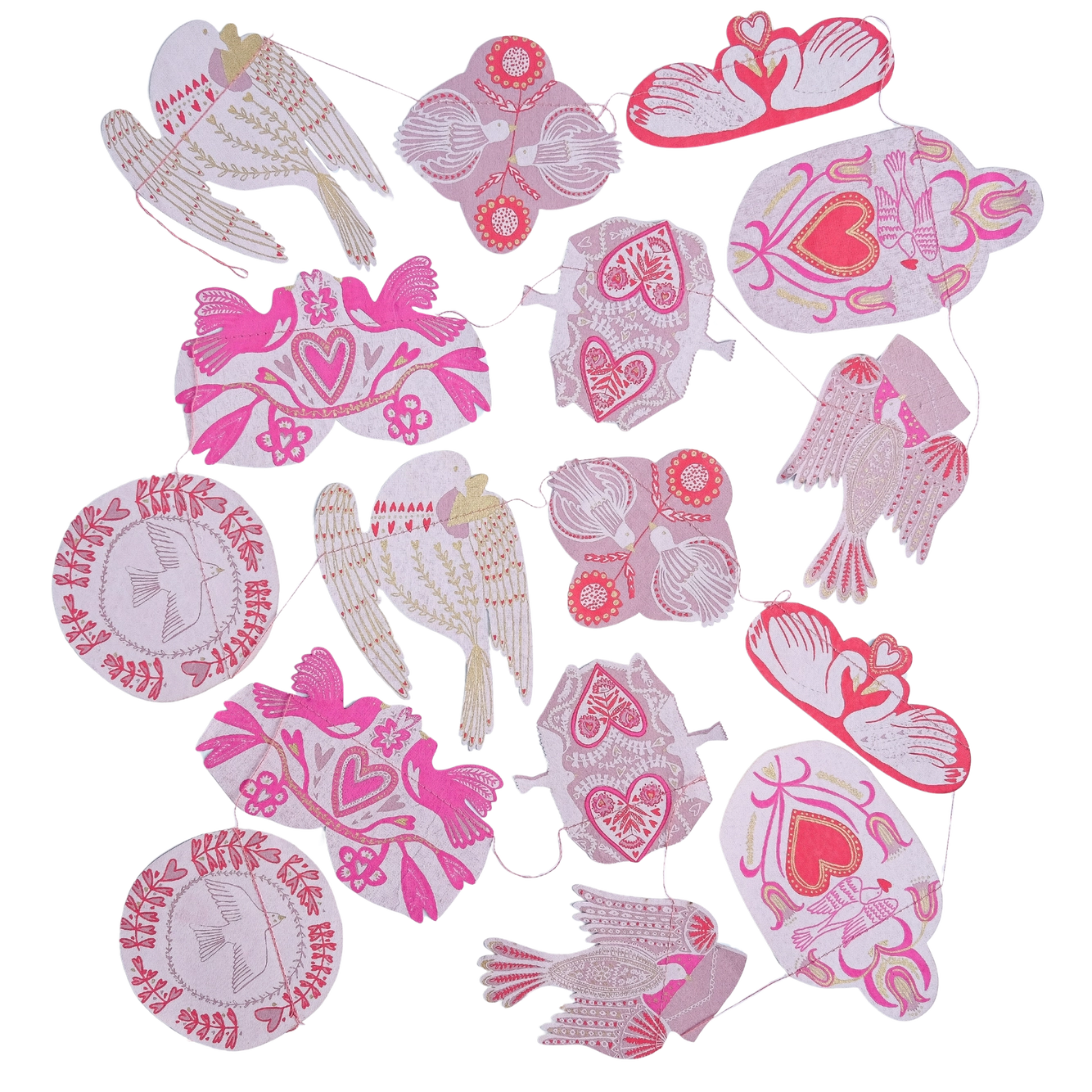 Sewn Garland | Love Birds - Warm Gift Shop