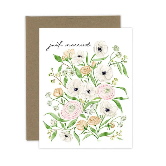 Just Married Florals | Wedding Card