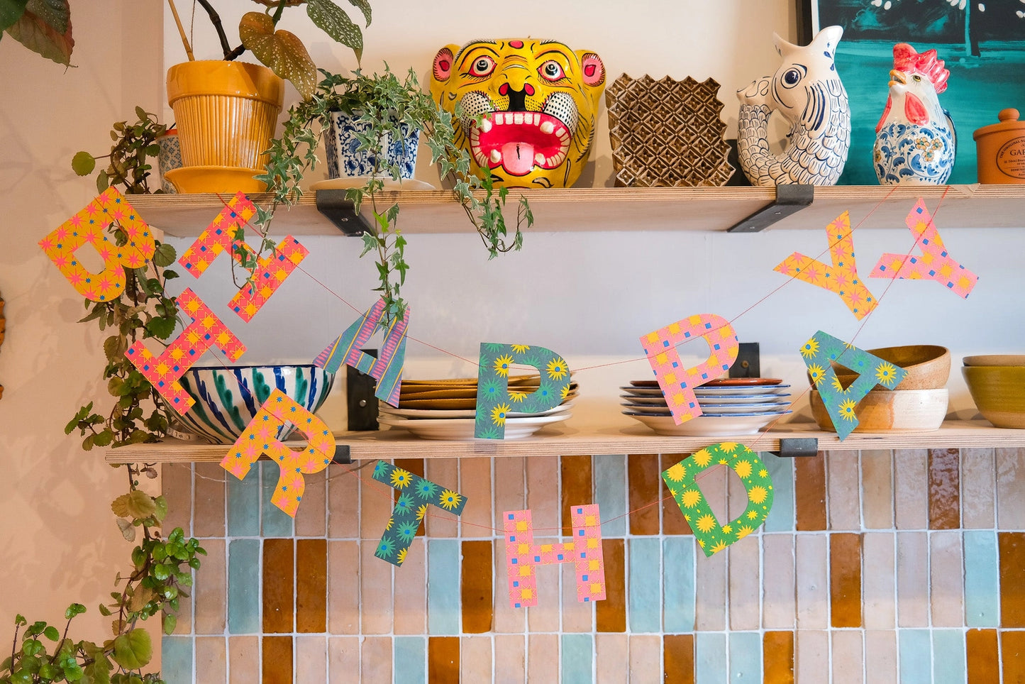 Sewn Garland | Bright Happy Birthday