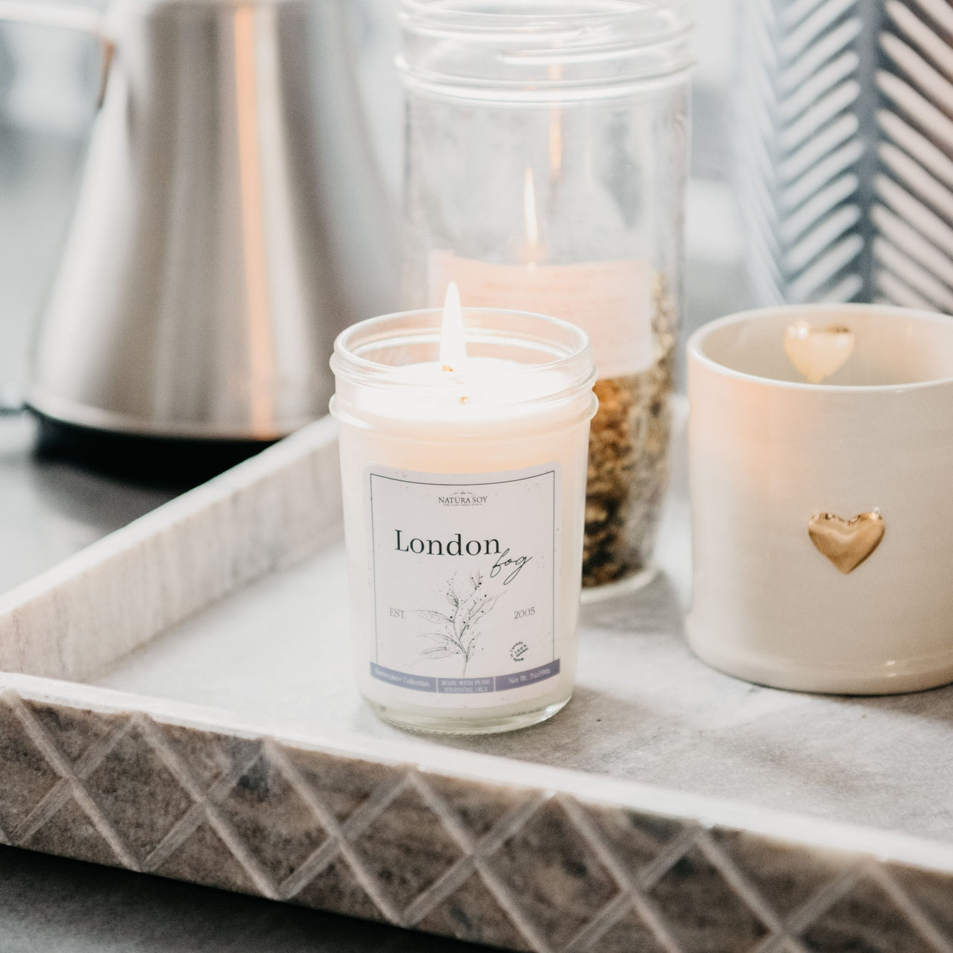 Marketplace Jar Candle | London Fog - Warm Gift Shop