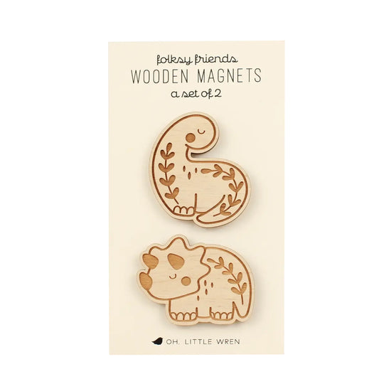 Wooden Pair of Magnets | Dinosaurs