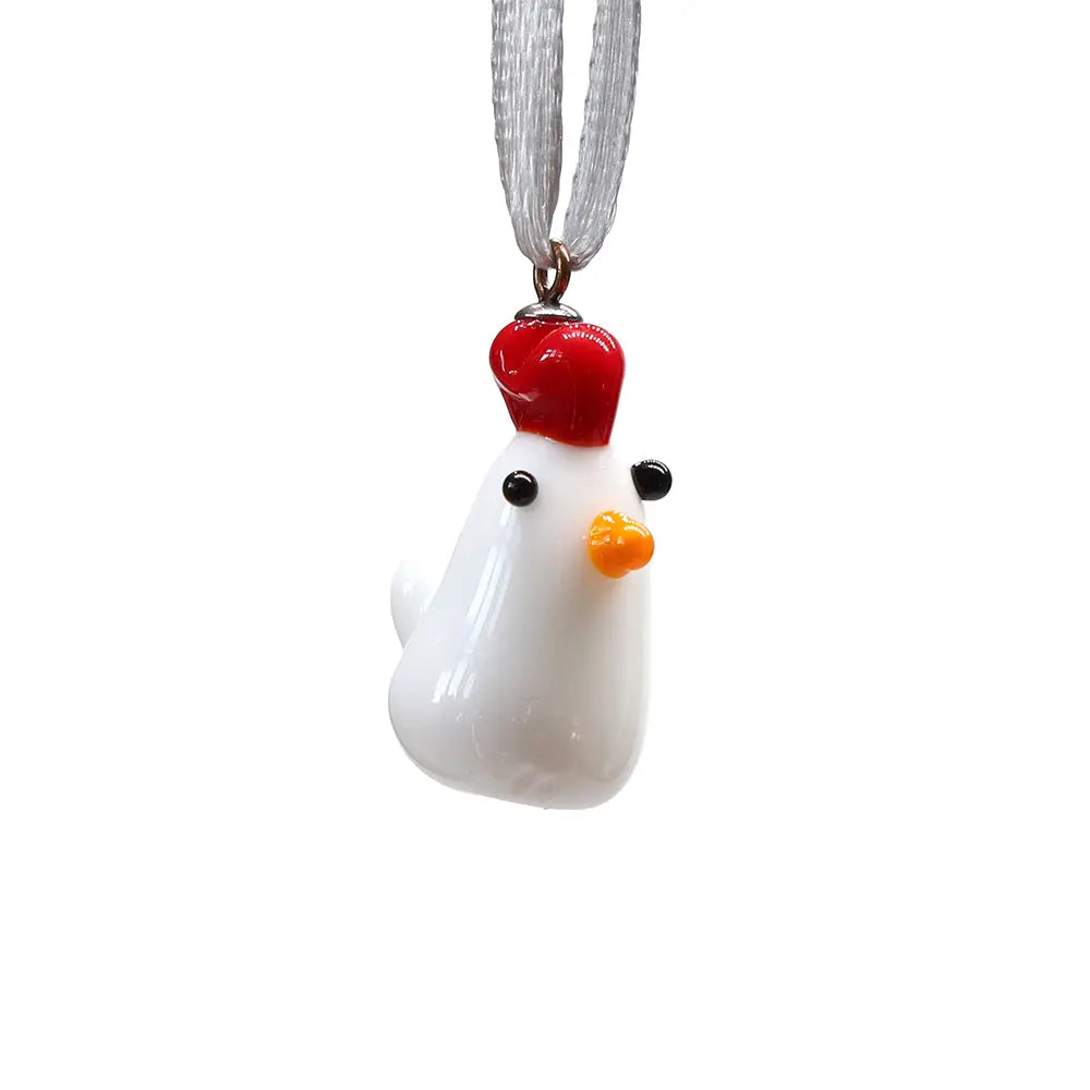 Glass Hanging Decoration | Chicken - Warm Gift Shop
