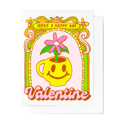 Smiley Face Plant | Valentines Card