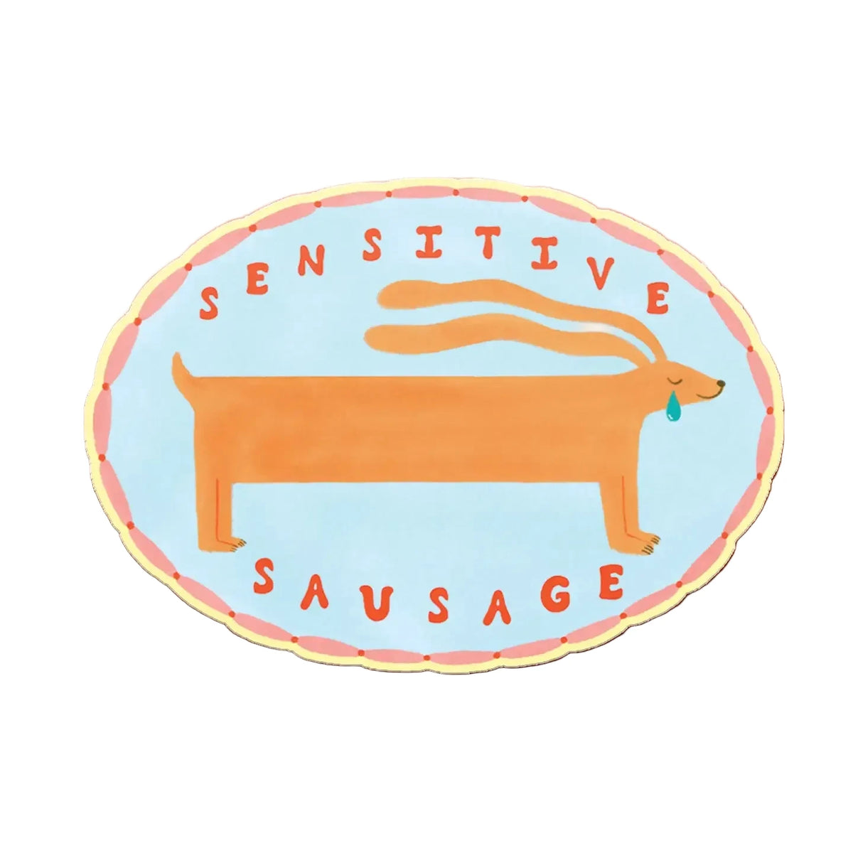 Sensitive Sausage Sticker