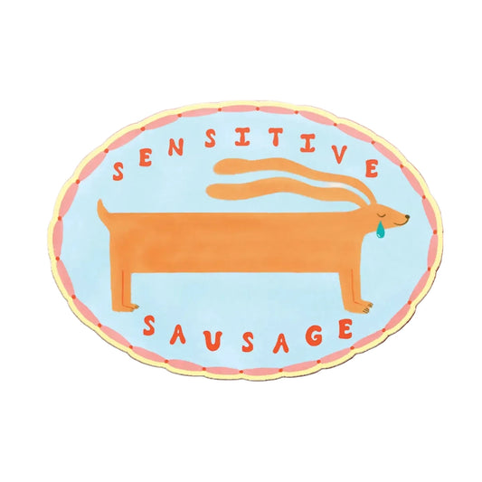 Sensitive Sausage Sticker