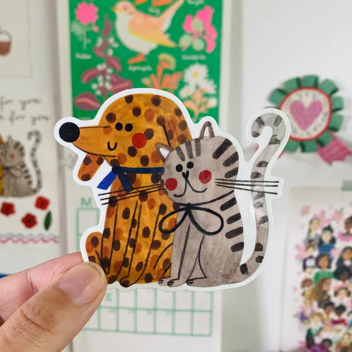 Cat + Dog Sticker