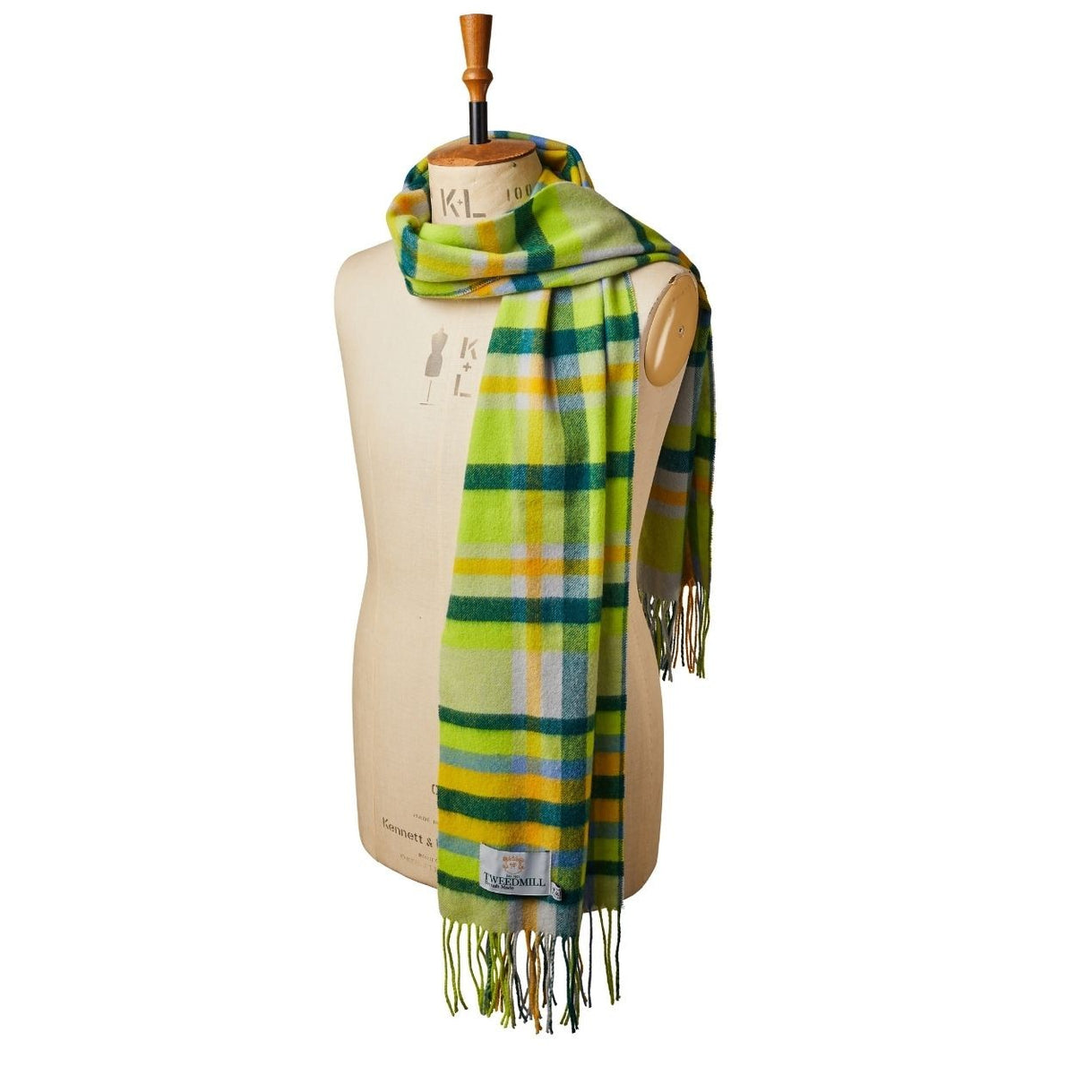 Bright Check Scarf | Citrus