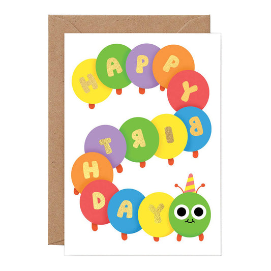 Happy Bday Caterpillar | Birthday Card - Warm Gift Shop
