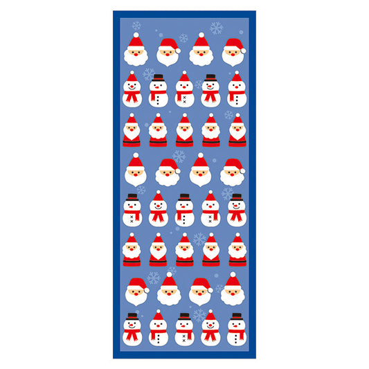 Sticker Sheet | Fuzzy Santa + Snowmen