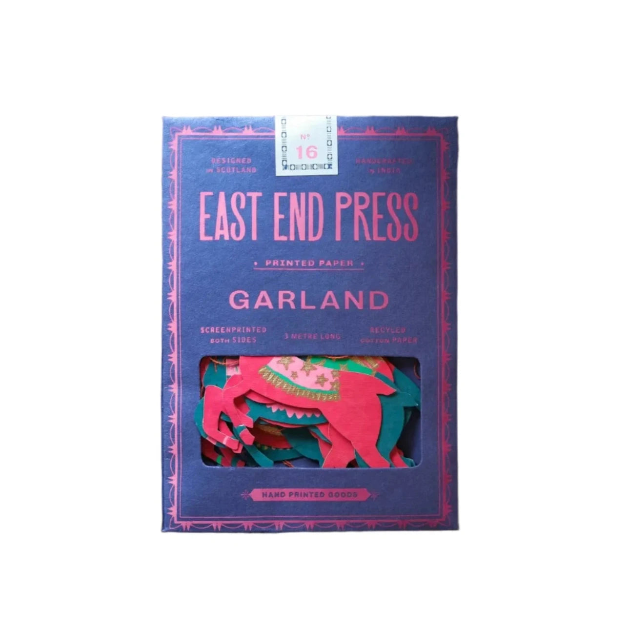 Sewn Garland | Bright Reindeer