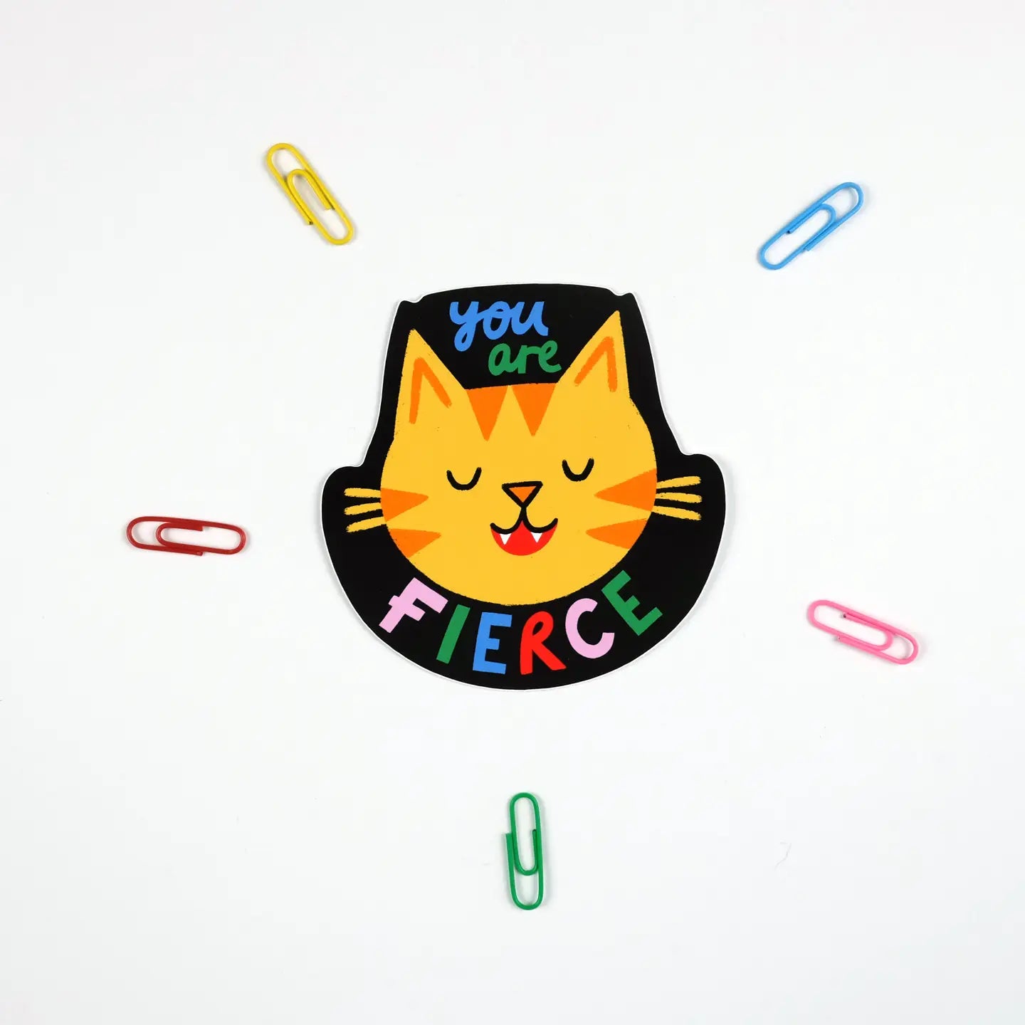 You Are Fierce Ginger Cat Sticker