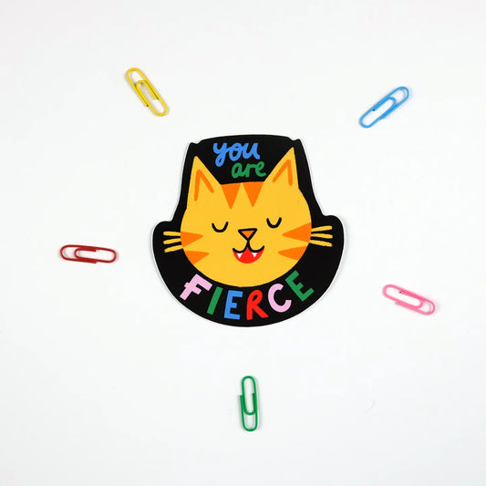You Are Fierce Ginger Cat Sticker