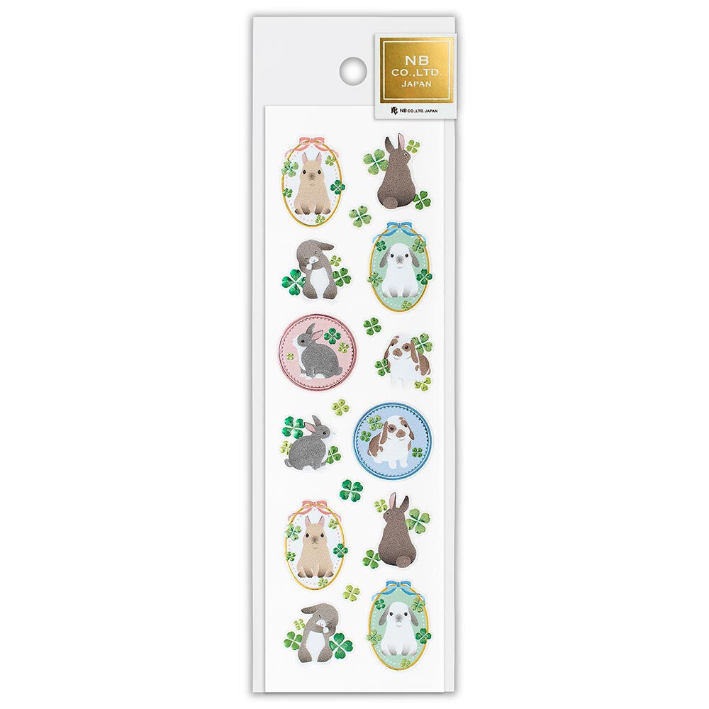 Sticker Sheet | Rabbits + Clovers