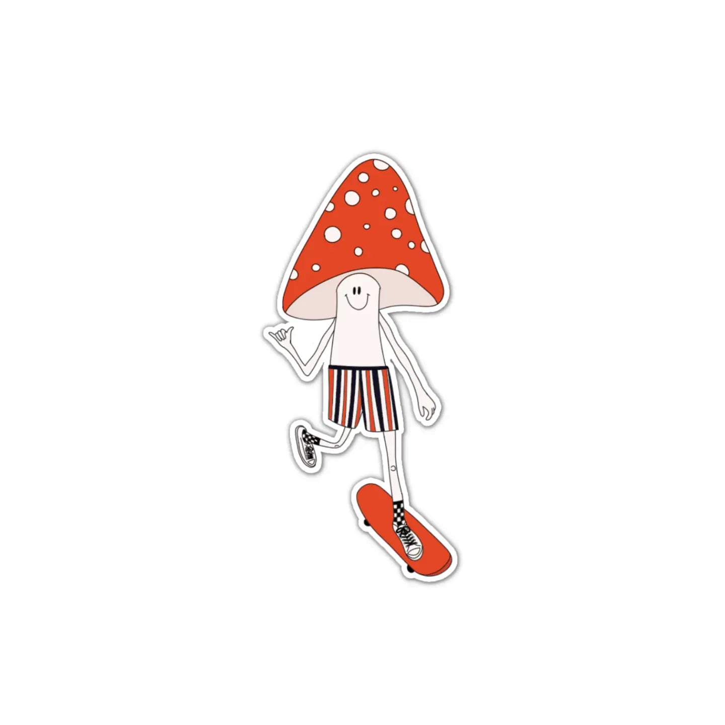 Mushroom Skater Sticker