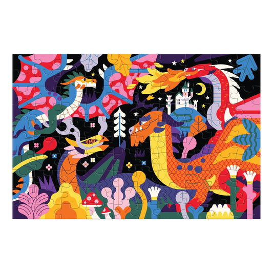 Dragons 100 piece glow in the dark puzzle