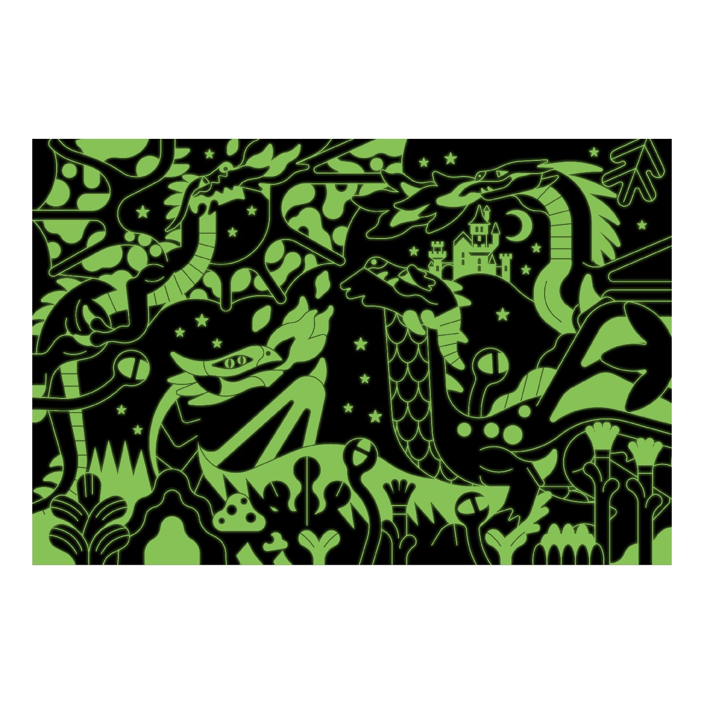 Dragons 100 piece glow in the dark puzzle
