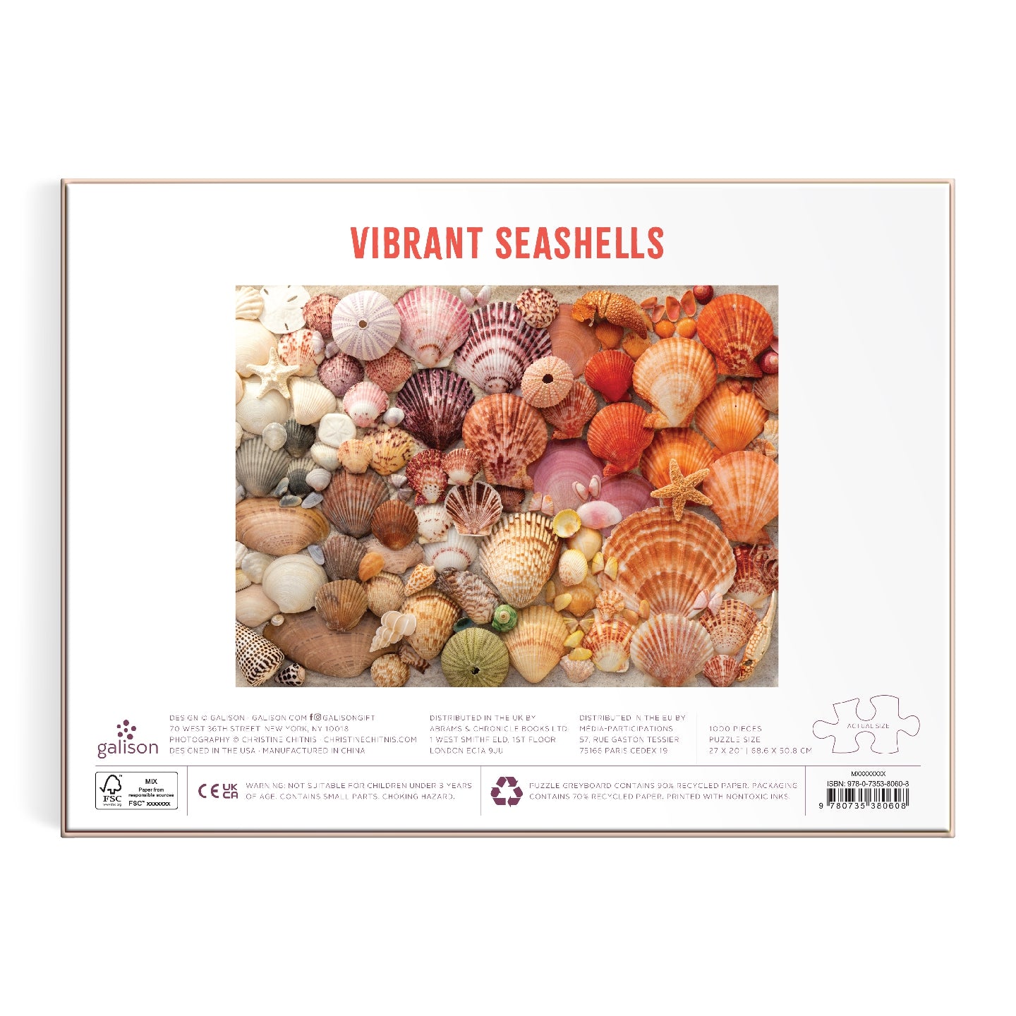 Vibrant Seashells 1000 piece Puzzle