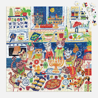 Happy Hanukacats 500 piece Puzzle