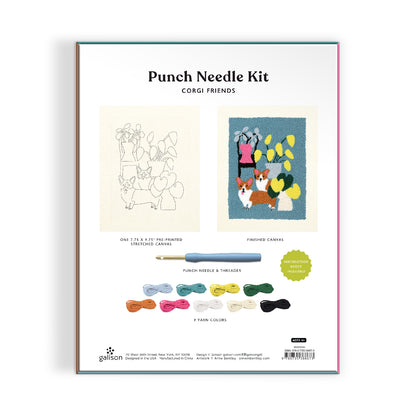 Punch Needle Kit | Corgi Friends