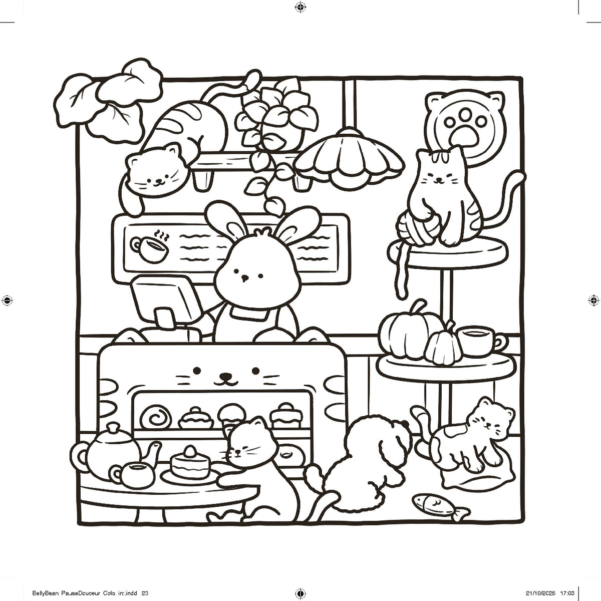 Cozy Cafe Colouring Book
