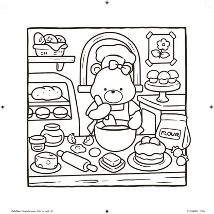 Cozy Cafe Colouring Book