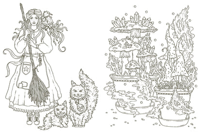 Tales from the Witch's Cottage Colouring Book