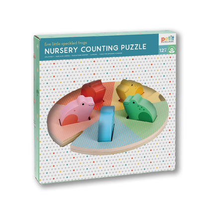 Nursery Counting Puzzle: Five Little Speckled Frogs