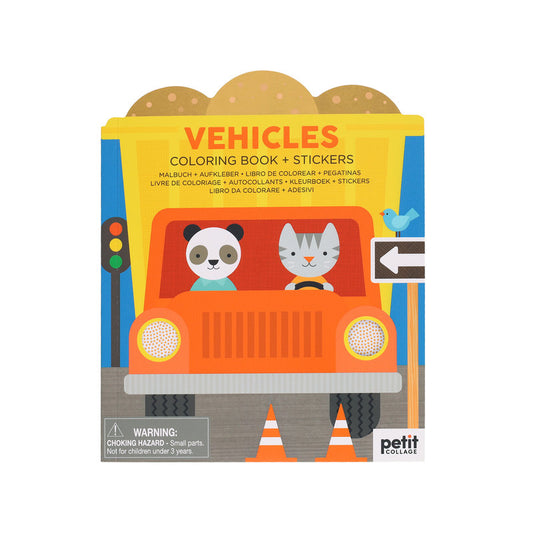 Colouring + Sticker Book | Vehicles