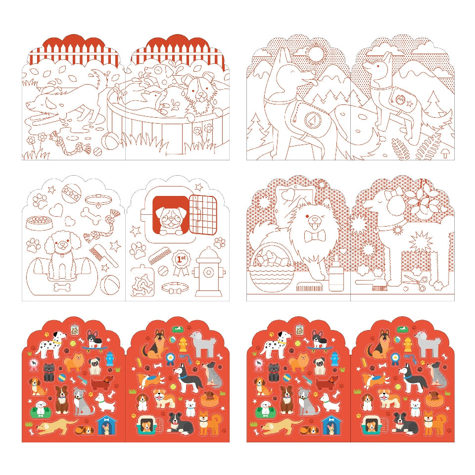 Colouring + Sticker Book | Dogs - Warm Gift Shop