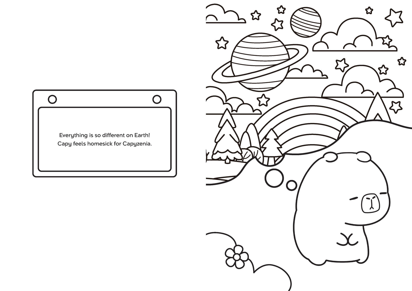 Capybara Zen Colouring Book