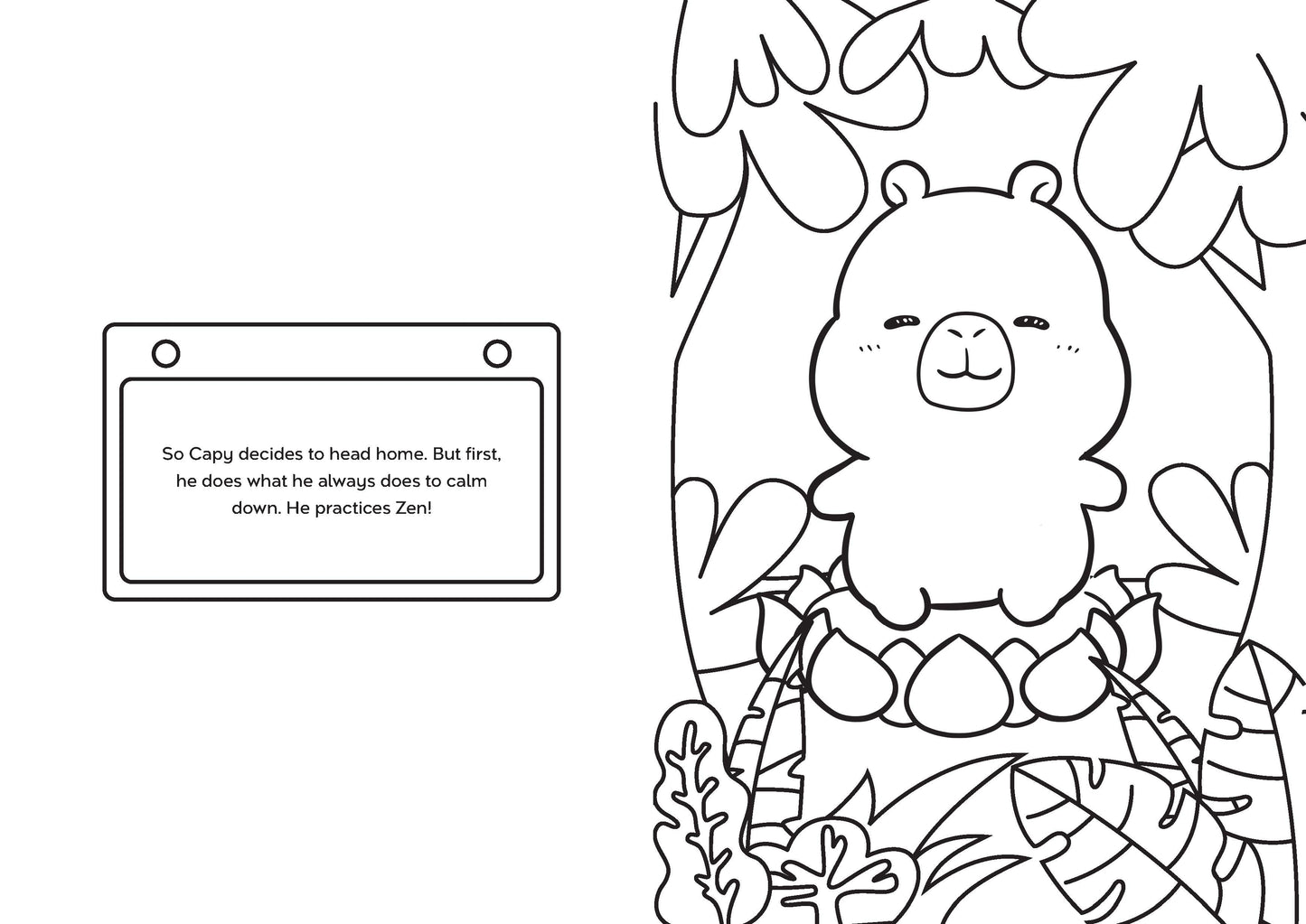 Capybara Zen Colouring Book
