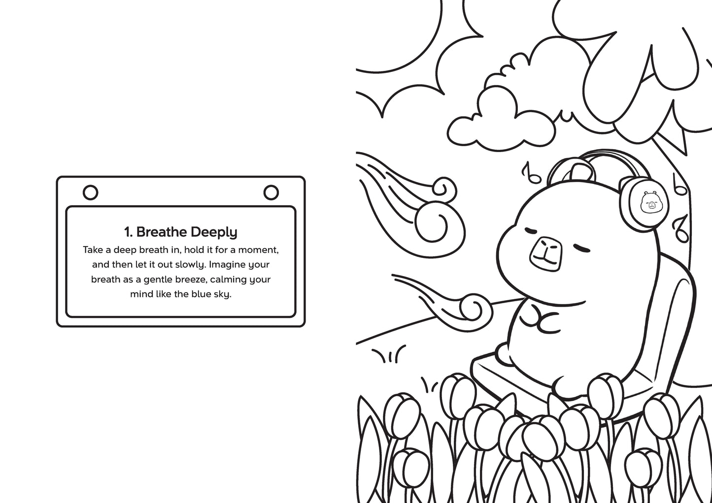 Capybara Zen Colouring Book