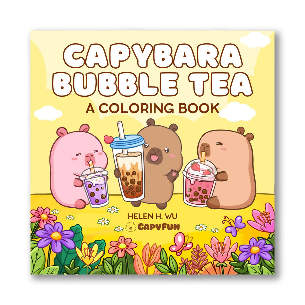 Capybara Bubble Tea Colouring Book