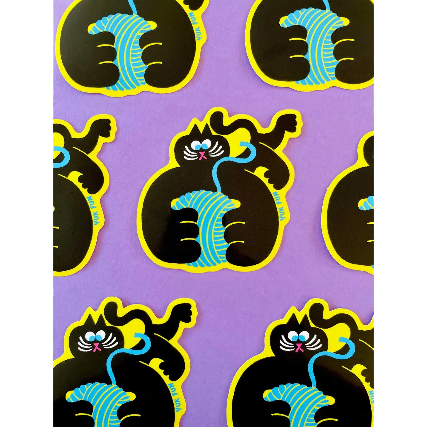 Cat + Yarn Sticker