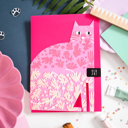 Catisse Shaped Cat | Blank Card